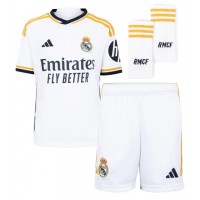 Real Madrid Eduardo Camavinga #12 Domáci Detský futbalový dres 2023-24 Krátky Rukáv (+ trenírky)